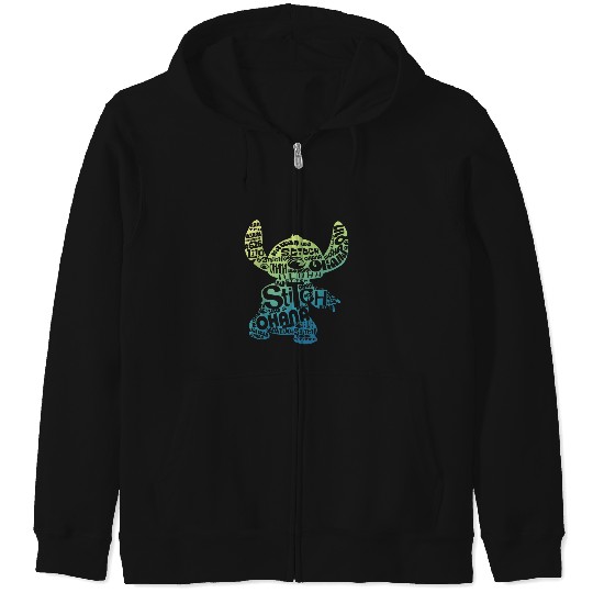 Disney Lilo Stitch Word Fill Zip Hoodies