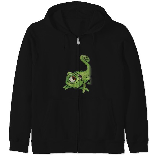 Kids Disney Tangled Pascal Adorable Chameleon Color Sketch Icon Zip Hoodies