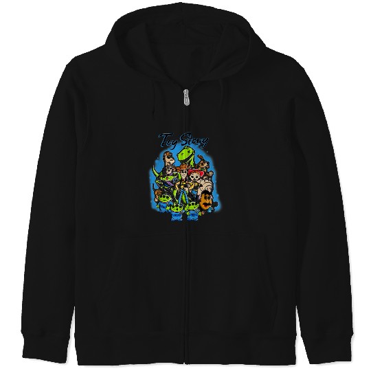 Disney Pixar Toy Story Airbrush  Style Group Poster Zip Hoodies