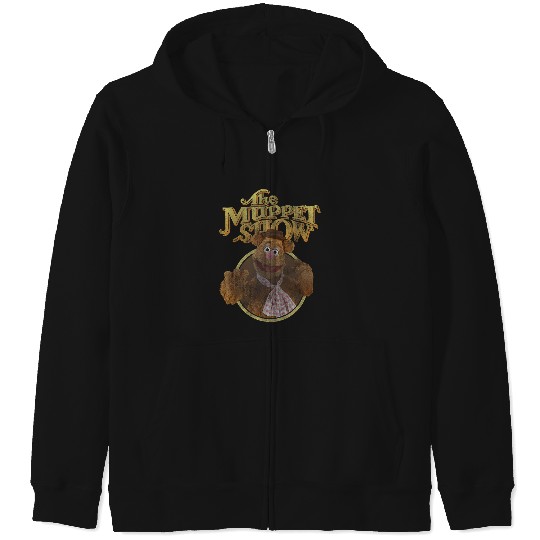 Disney The Muppets Show Fozzie Bear Distressed Chest Poster Zip Hoodies