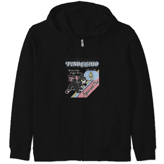 Disney Pinocchio Wishes Do Come True Figaro And Cleo Retro Zip Hoodies