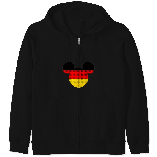 Disney Mickey Mouse Logo Germany Flag Fill Zip Hoodies