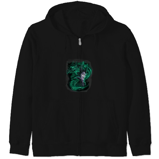 Disney Sleeping Beauty Maleficent Dark Magic Gra Zip Hoodies
