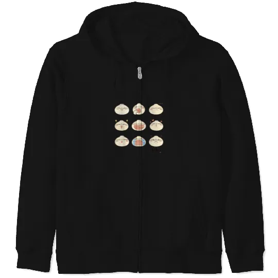 Disney Pixar Bao Nine Feelings Of Dumpling Emoti Zip Hoodies