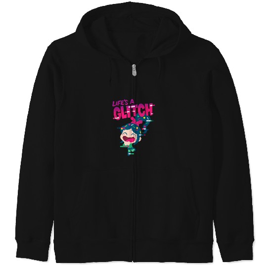 Disney Ralph Breaks the Internet Vanellope Glitc Zip Hoodies