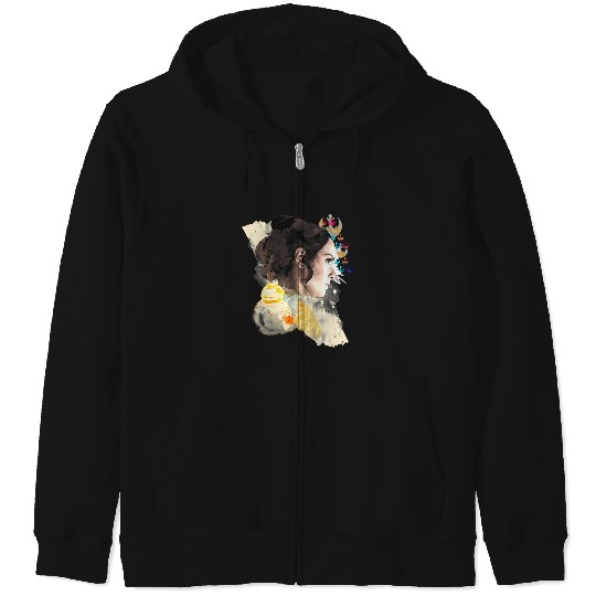 Star Wars The Rise Of Skywalker Rey Collage Zip Hoodies, Disney