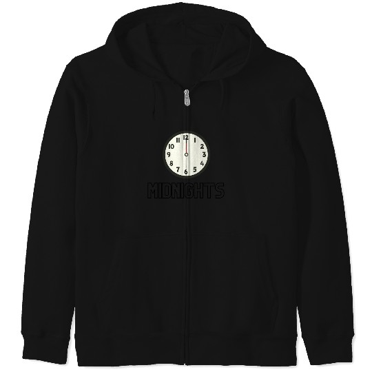 Discover Taylor Midnights Clock (1) Zip Hoodies