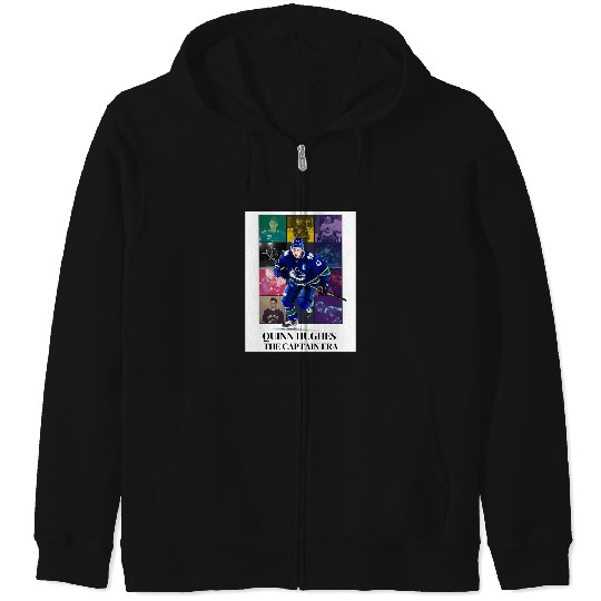 Quinn Hughes Eras Tour Vancouver Canucks Bigger Print Zip Hoodies
