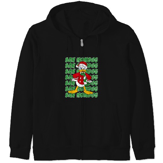 Dis.ney Donald Duck Bah Humbug Christmas Text Stack  : Mickey Disney Christmas, Disney Christmas Zip Hoodies