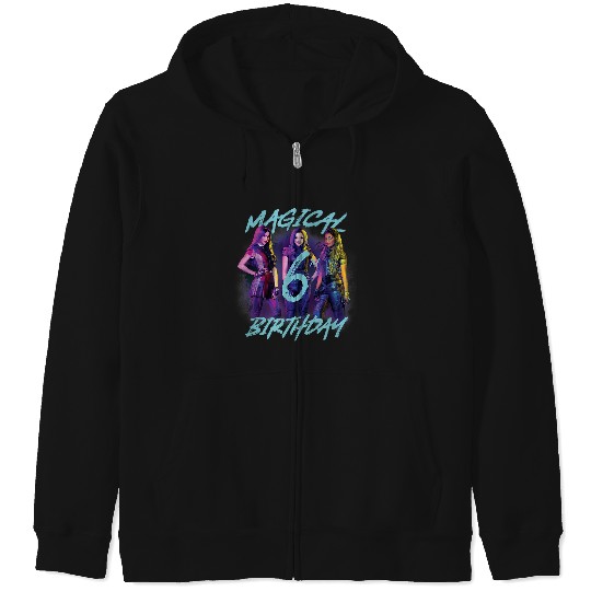 Disney Descendants 3 Magical 6th Birthday Group Poster T-Shirt Zip Hoodies