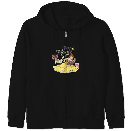 Disney Beauty and the Beast Belle There Is Magic In A Book T-Shirt Zip Hoodies