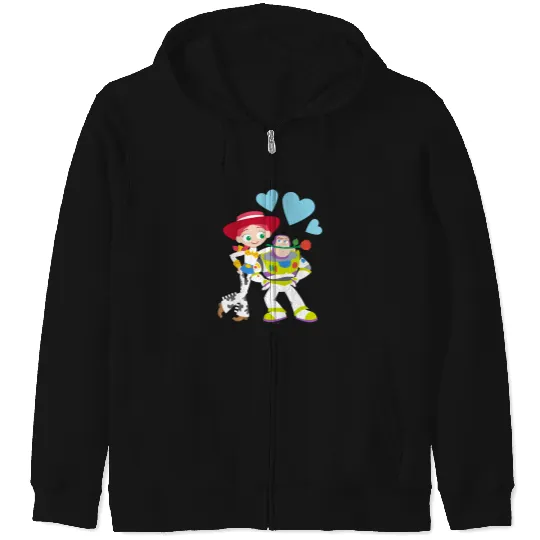 Disney And Pixar-Pixars Toy Story Buzz And Jessie Valentines Day Valentines Zip Hoodies