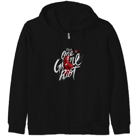 Disneyss Descendants The Rise Of Red Im A One Girl Riot Red Zip Hoodies