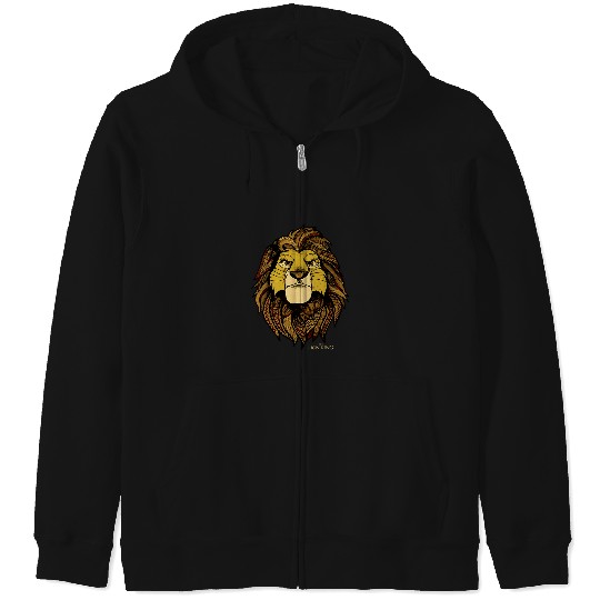 Disney The Lion King Simba Tribal King Distresse Zip Hoodies
