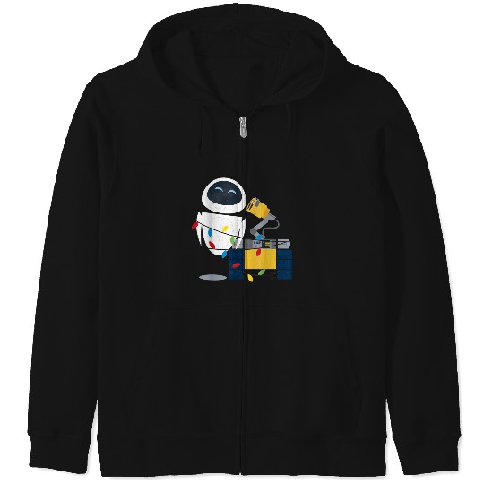 Disney Pixar Wall-E Eve Christmas Light Wrap Graphic Zip Hoodies