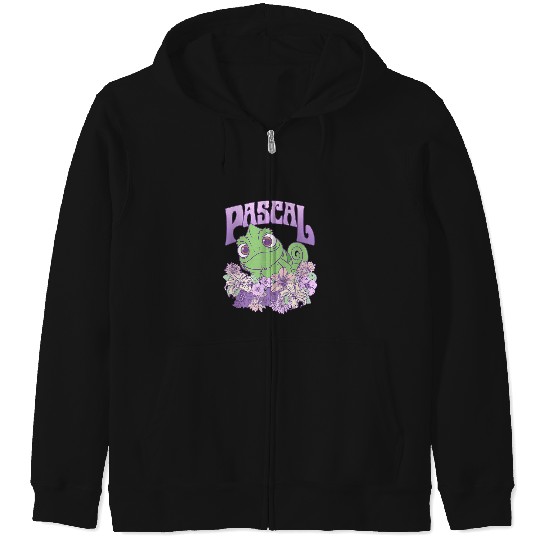 Disney Tangled Cute Pascal Floral Pastel Big Che Zip Hoodies