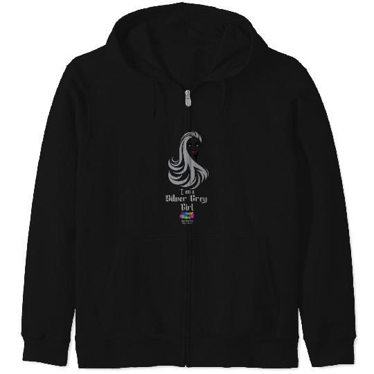 Discover I am a silver grey Girl [ Black logo on light top]   SALE!! : Disney Villains Maleficent , Maleficent Gift S-5XL Zip Hoodies