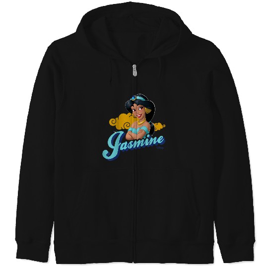 Disneyss Princess Jasmine Aladdin Character Zip Hoodies