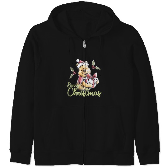 Disney Winnie the Pooh Berry Christmas Zip Hoodies