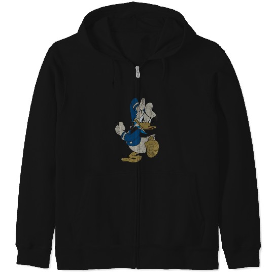 Disney - Vintage Angry Donald Duck Hat Zip Hoodies