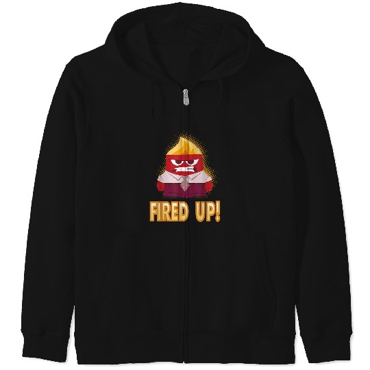 Disneyss Pixars Inside Out Firessd Up Fuming Anger shots Zip Hoodies