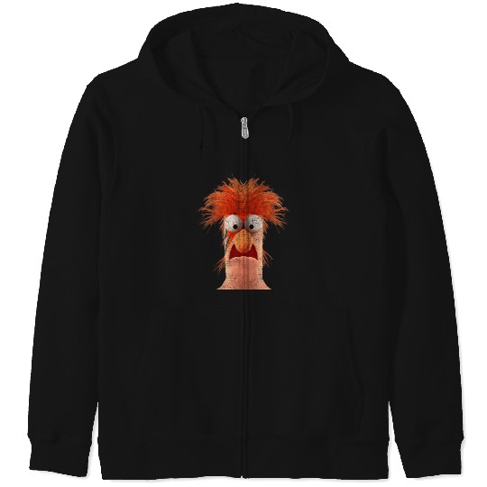 Disney The Muppets Rockstar Beaker Distressed Big Face Zip Hoodies