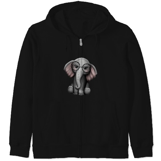 Discover Cute Elephant Nerd Glasses Clothes Outfit Gift Elephants Mask: Disney Elephant Dumbo, Dumbo Zip Hoodies
