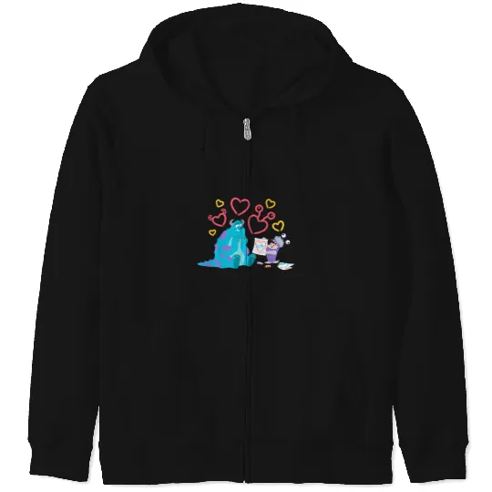Disney And Pixars Monsters Inc. Sulley And Boo Kitty Zip Hoodies