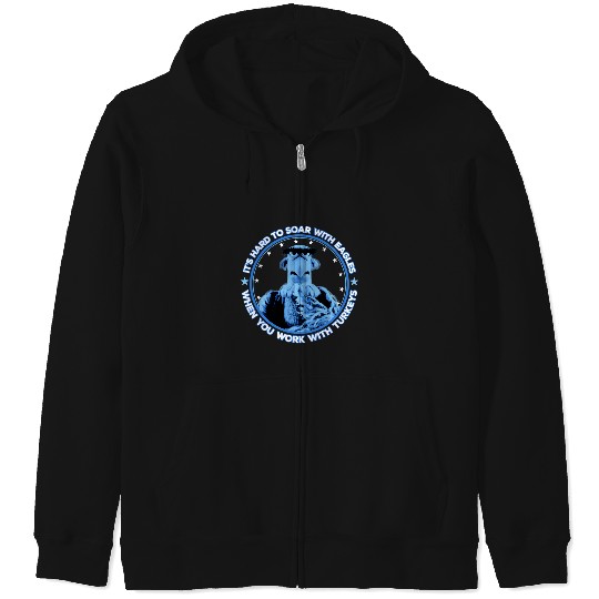 Disney The Muppets Sam Eagle When You Work With Turkeys Zip Hoodies