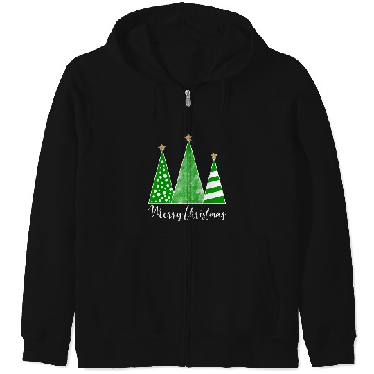 Artistic Patterned Christmas Trees  : Mickey Disney Christmas, Disney Christmas Zip Hoodies