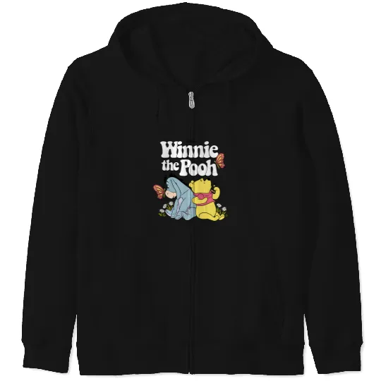 Disney Winnie The Pooh - Retro Eeyore And Pooh Zip Hoodies