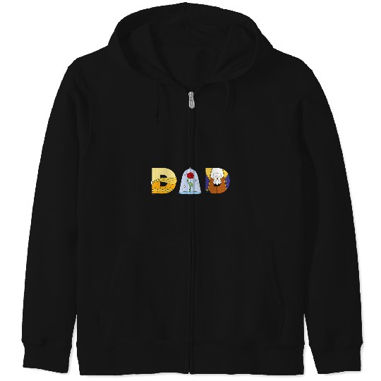 Disney Beauty and the Beast Belle Father’s Day Birthday Dad Zip Hoodies