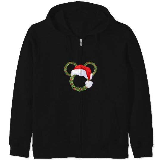 Discover Santa Wreaths  : Mickey Disney Christmas, Disney Christmas Zip Hoodies