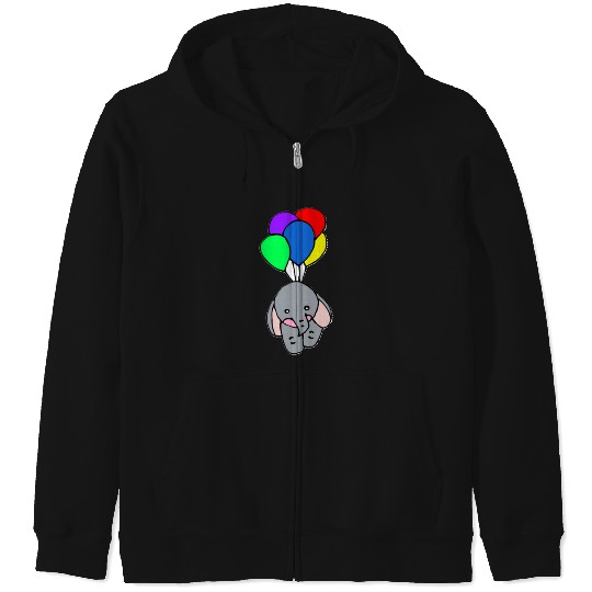 Discover Elephant with balloons Sticker: Disney Elephant Dumbo, Dumbo Zip Hoodies