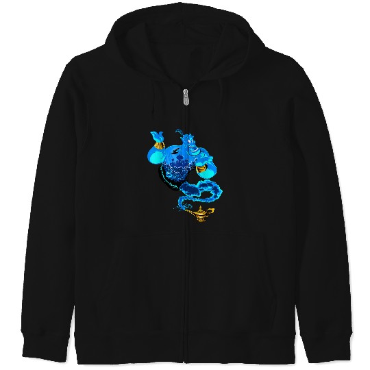 Discover Disney Aladdin Genie Portrait Agrabah Fill Zip Hoodies