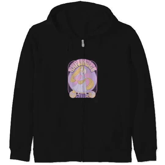 Disney Tangled Rapunzel Seventies Retro Poster Zip Hoodies