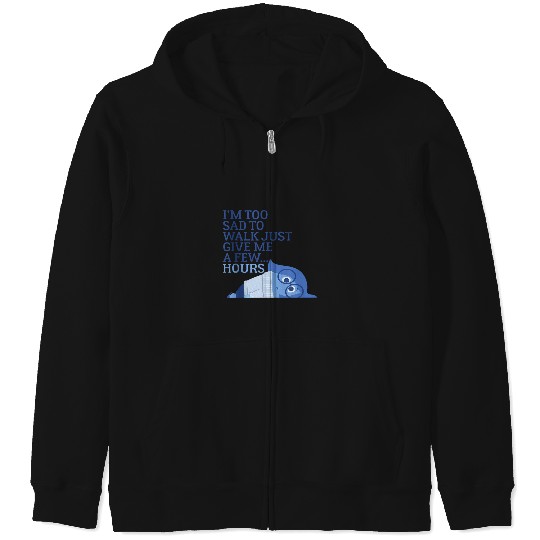 Disney Pixar Inside Out I'm Too Sad To Walk Emotion Portrait Tank Top Zip Hoodies