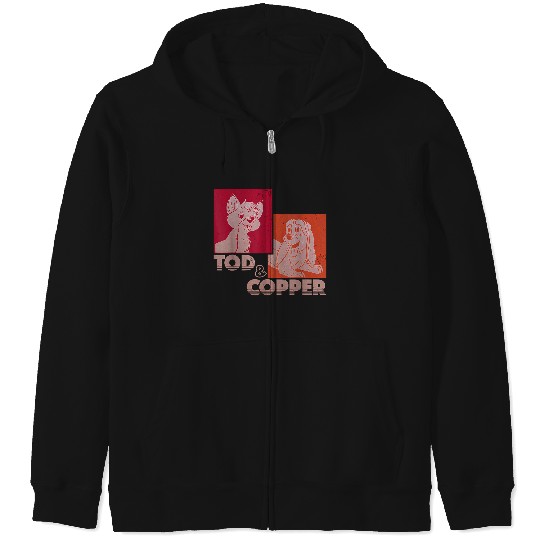 Disney The Fox and the Hound Tod & Copper Retro Zip Hoodies