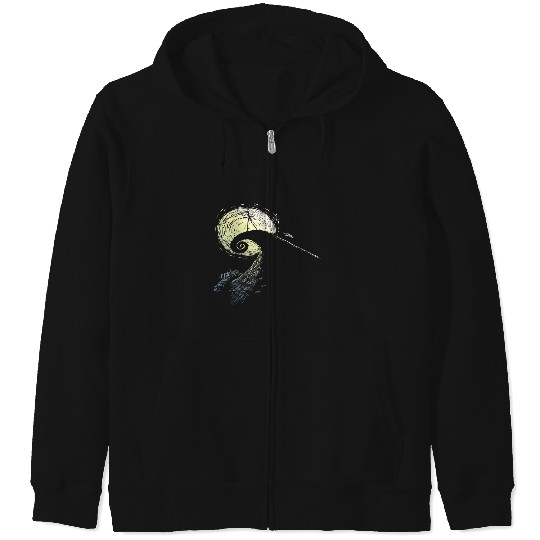 Discover Disney The Nightmare Before Christmas Jack Spiral Hill Long Sleeve T-Shirt Zip Hoodies