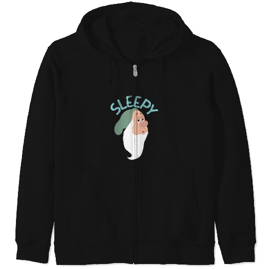 Discover Disney Snow White The Seven Dwarfs Sleepy Face Zip Hoodies