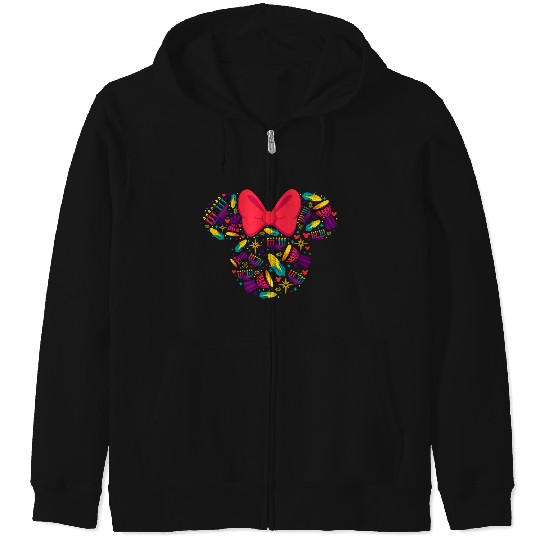 Disneyss Minnie Mouse Icon Kwanzaa Zip Hoodies