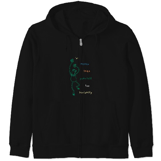 Discover Disney The Muppets Kermit Never Take Yourself Too Seriously Zip Hoodies