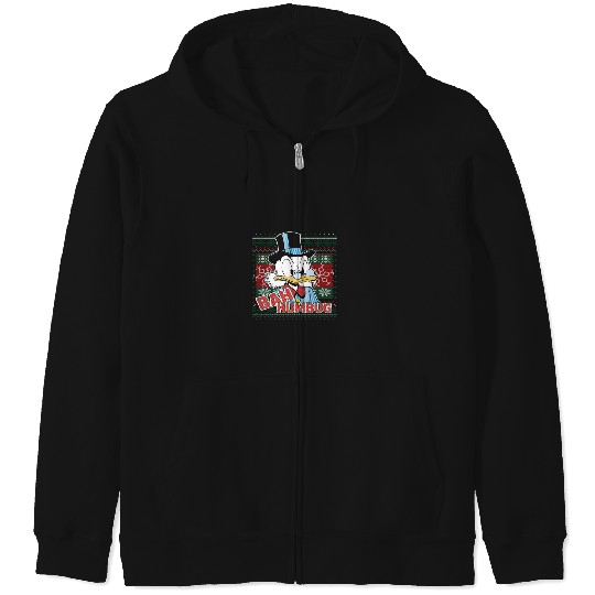 Disney DuckTales Christmas Scrooge McDuck Bah Humbug Long Sleeve T-Shirt Zip Hoodies