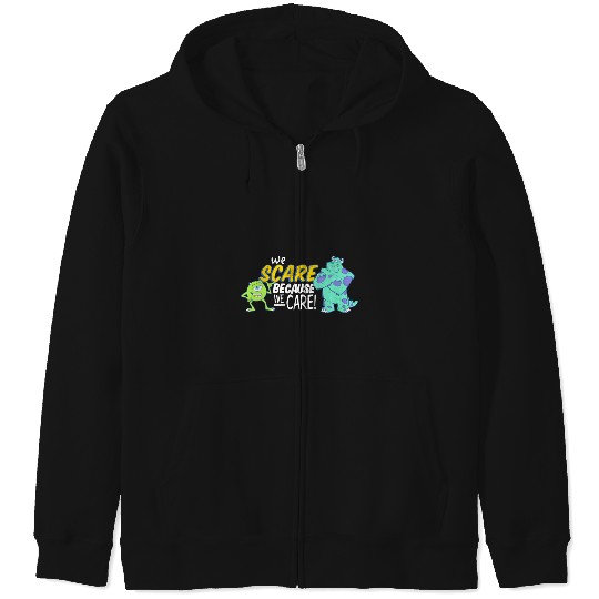 Discover Disney Pixar Monsters Inc Scare Because We Care Zip Hoodies