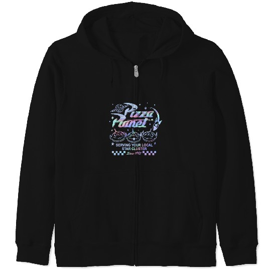 Discover Disney Pixar Toy Story 3 Pizza Planet Aliens Hologram Zip Hoodies