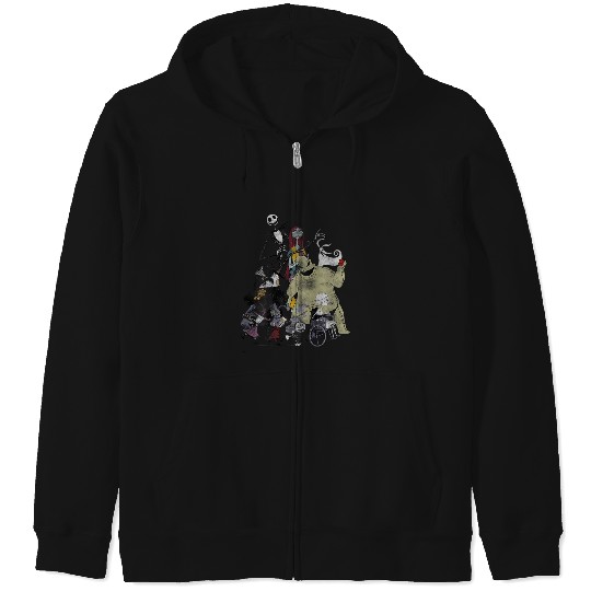 Discover Disney Nightmare Before Christmas Group Shot Front Back Zip Hoodies