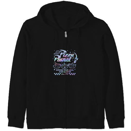 Discover Disney Pixar Toy Story 3 Pizza Planet Aliens Hologram Zip Hoodies