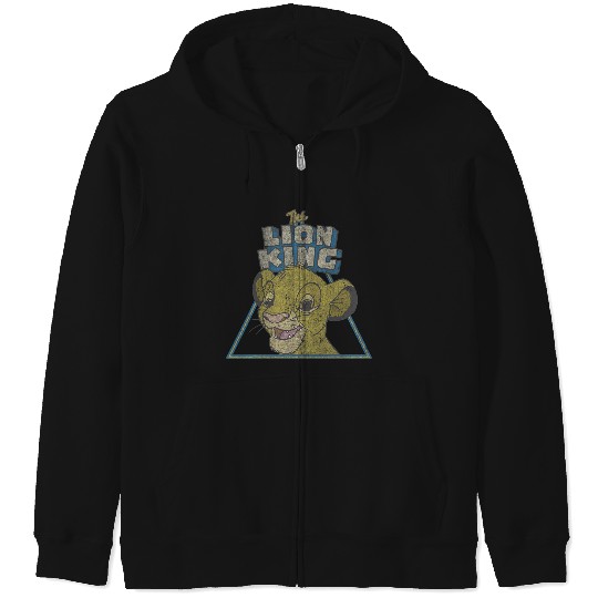 Disney Lion King Retro Cute Simba Face Zip Hoodies
