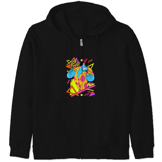 Disney Aladdin Genie Retro 90's Style Poster Premium Zip Hoodies