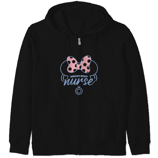 Discover Disney Mickey And Friends Retro Polka Dot Registered Nurse Premium Zip Hoodies